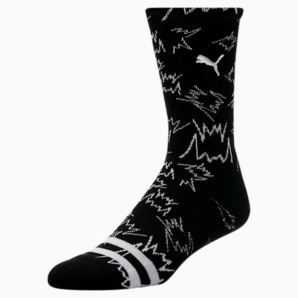 Men's Basketball Crew Socks [1 Pack], BLACK, extralarge